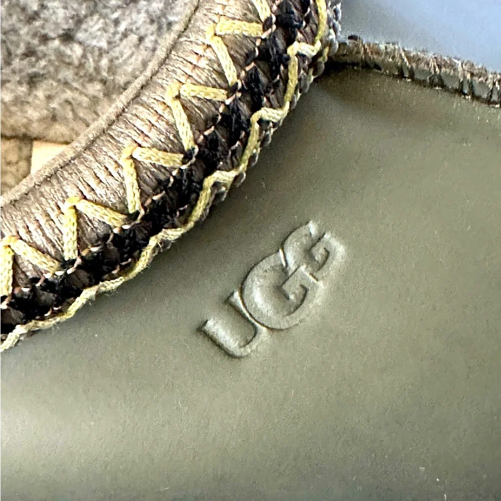 UGG Women Tazz Platform Shearling Lined Moccasins Ultra Matte Seaweed Shoe Sz. 8 - Picture 8 of 8